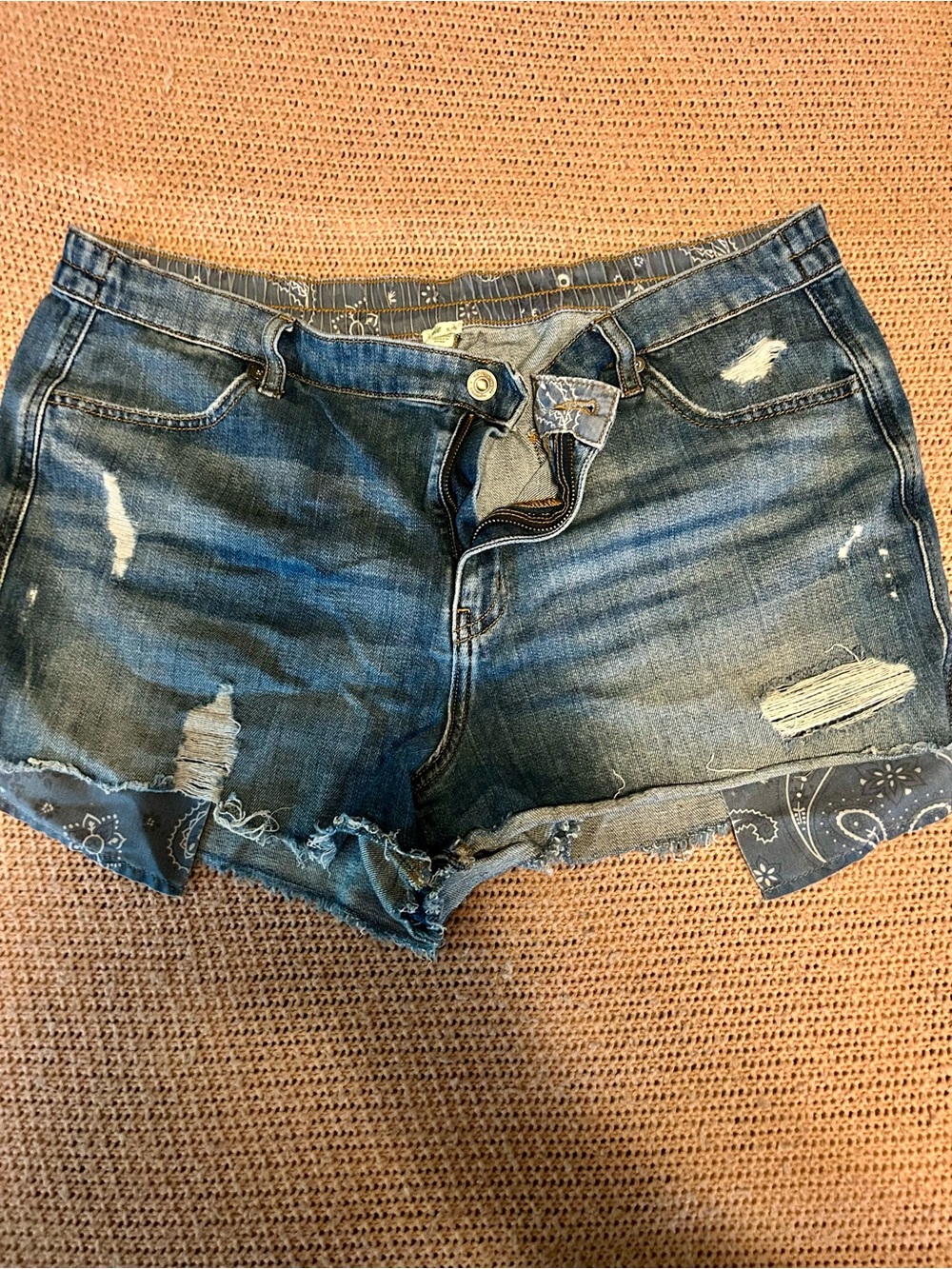 Aerie Daydream Denim Shorts  - medium wash